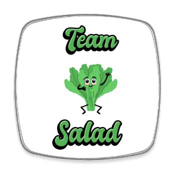 Salade d'équipe - Magnet carré - blanc - Devant