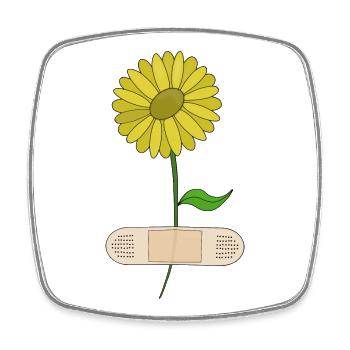 Protect Who You Love Floral Flower - Square fridge magnet - white - Front