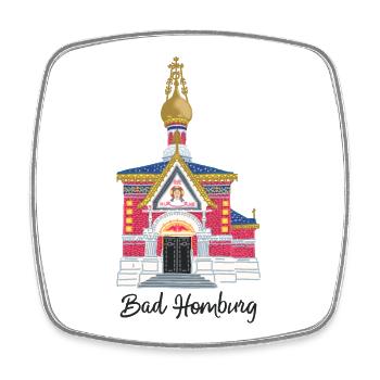 Bad Homburg, Taunus, Deutschland - Viereckiger Kühlschrankmagnet - Weiß - Vorne