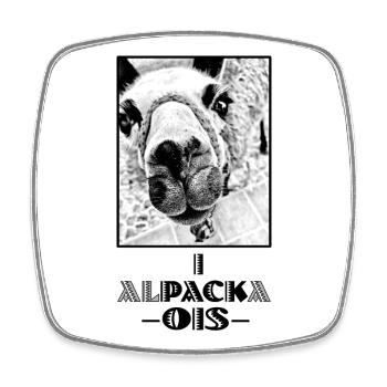 ALPACA - i pack ois - I can do everything - dialect - Square fridge magnet - white - Front