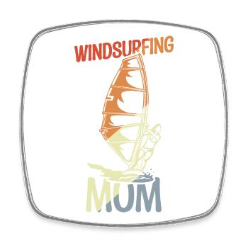 Mama Windsurfer - Square fridge magnet - white - Front