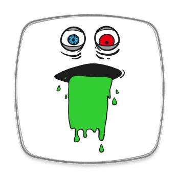 Slime Monster - Square fridge magnet - white - Front