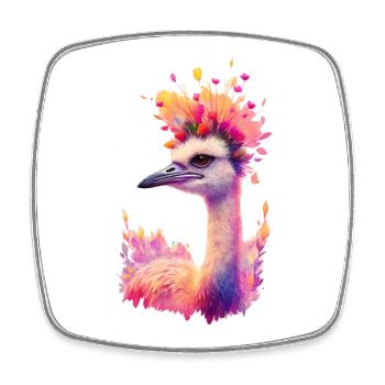 Crane - Square fridge magnet - white - Front