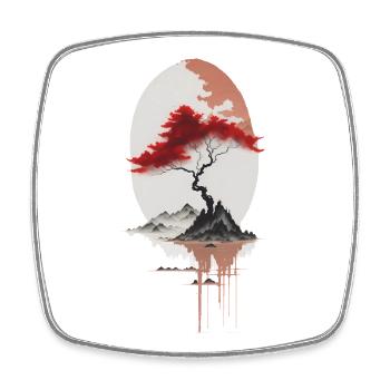 Asian island - Square fridge magnet - white - Front