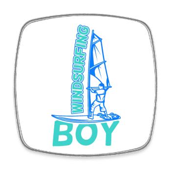 Windsurfer Boy - Square fridge magnet - white - Front