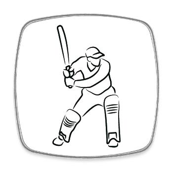 Cricket Guy - Square fridge magnet - white - Front