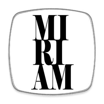 Miriam Nom Prénom Police moderne Word Art - Magnet carré - blanc - Devant
