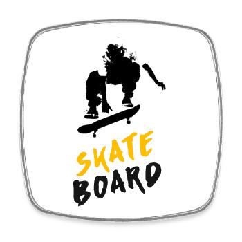SKATEBOARDING 2024 - Square fridge magnet - white - Front