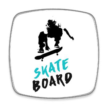 SKATER 2024 - Magnet carré - blanc - Devant