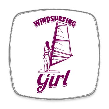 Windsurfer - Square fridge magnet - white - Front