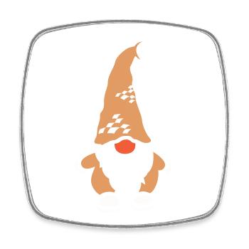 Secret Père Noël Noël mignon bande dessinée rouge nez icône - Magnet carré - blanc - Devant