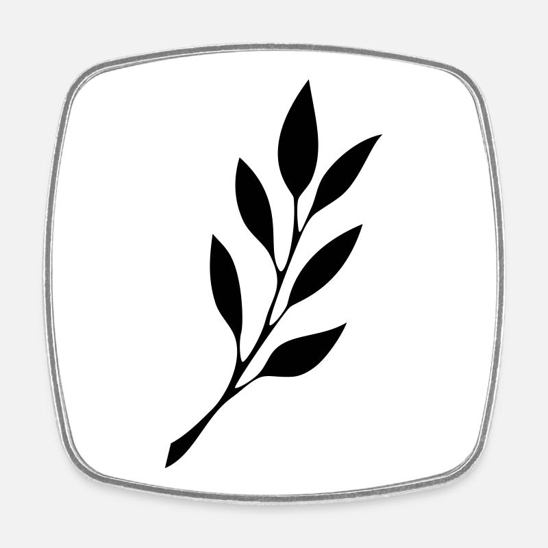 fruehmorgens Tattoo Logo schwarz - Viereckiger Kühlschrankmagnet - Weiß