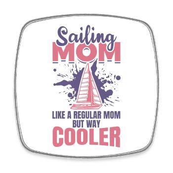 Sailor Mom - Square fridge magnet - white - Front