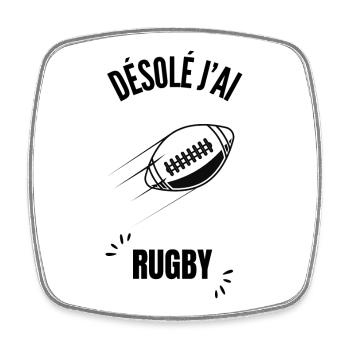 Outline Football Chart - Square fridge magnet - white - Front