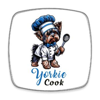 Yorkshire Terrier Koch - Viereckiger Kühlschrankmagnet - Weiß - Vorne