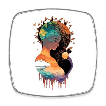Natural Harmony Artwork - Square fridge magnet - white - Front