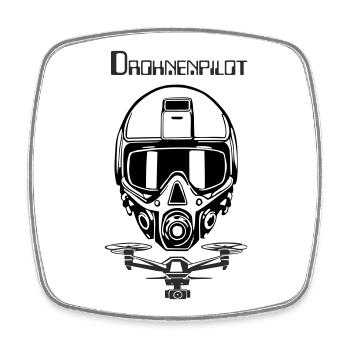 Drohnenpilot 5 - Viereckiger Kühlschrankmagnet - Weiß - Vorne