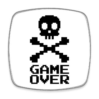 Endgame (Black) - Square fridge magnet - white - Front