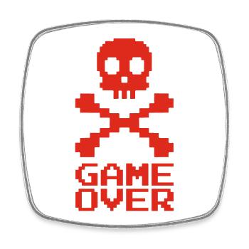 Endgame (red) - Square fridge magnet - white - Front