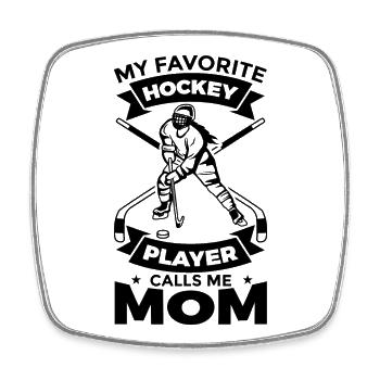 Eishockey Mutter - Square fridge magnet - white - Front