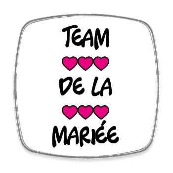 HOCHZEIT. ZUKÜNFTIGE BRAUT. Junggesellinnenabschied. MANNSCHAFT. TEAM BRIDAL - Viereckiger Kühlschrankmagnet - Weiß - Vorne