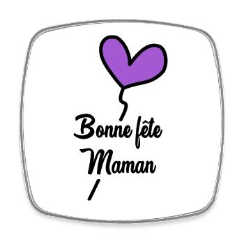 MOM. MOTHER'S DAY. HAPPY MOTHER'S DAY - Square fridge magnet - white - Front