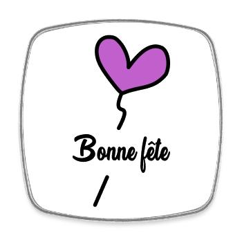 MOM. MOTHER'S DAY. HAPPY MOTHER'S DAY - Square fridge magnet - white - Front