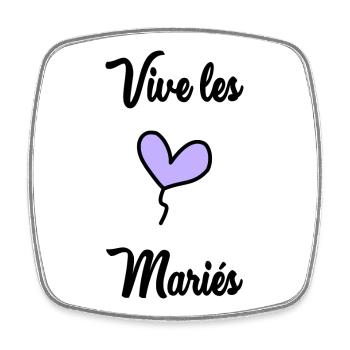 FUTURE MARIEE. EVJF. MARIEE. TEAM. TEAM MARIEE - Magnet carré - blanc - Devant