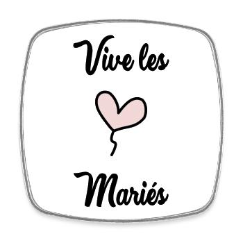 ICH HABE GERADE GEHEIRATET. Junggesellinnenabschied. VALENTINSTAG. PAAR - Viereckiger Kühlschrankmagnet - Weiß - Vorne