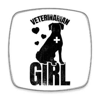 Vet - Square fridge magnet - white - Front