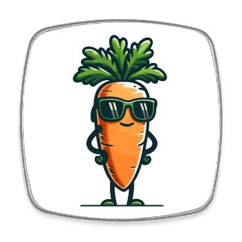 Carrot Couture : le veggie créateur de tendances - Magnet carré - blanc - Devant