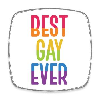 LGBT Pride Month - Best Gay Ever - Square fridge magnet - white - Front