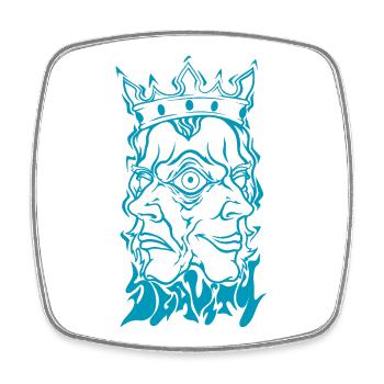 Duality III - Square fridge magnet - white - Front
