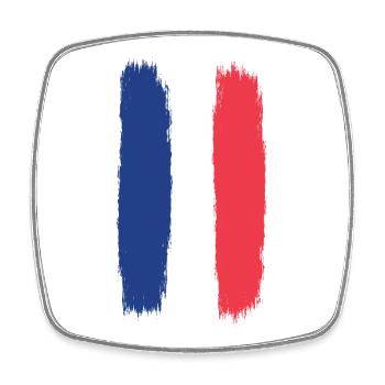 Drapeau Francey, Viva France, symbole d’unité - Magnet carré - blanc - Devant
