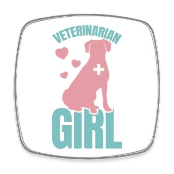 Vet - Square fridge magnet - white - Front