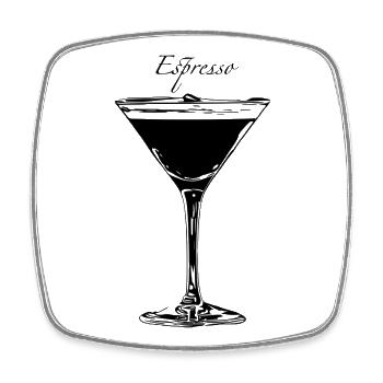 Espresso Martini - Viereckiger Kühlschrankmagnet - Weiß - Vorne