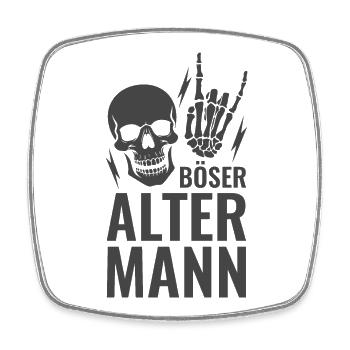 Böser alter Mann - Viereckiger Kühlschrankmagnet - Weiß - Vorne