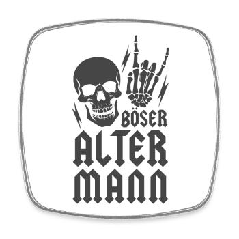 Böser alter Mann - Viereckiger Kühlschrankmagnet - Weiß - Vorne