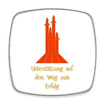 Support on the way to success - Square fridge magnet - white - Front