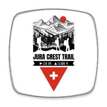 Sentier des Crêtes du Jura Suisse - Magnet carré - blanc - Devant