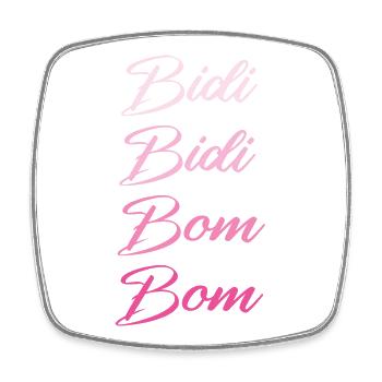Bidi Bidi Bom Bom - Danse panish - Fiesta espagnole - Magnet carré - blanc - Devant