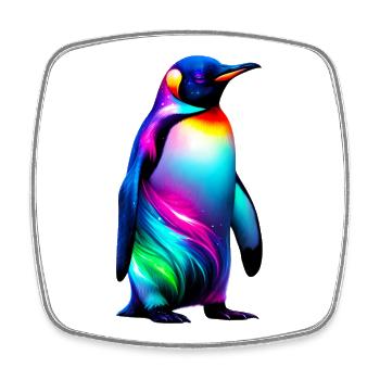 Penguin - Square fridge magnet - white - Front