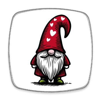 Gnome James - Square fridge magnet - white - Front
