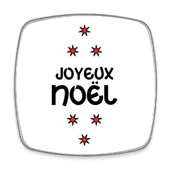 WEIHNACHTEN. FROHE WEIHNACHTEN. FROHE WEIHNACHTEN. NEUJAHRSTAG - Viereckiger Kühlschrankmagnet - Weiß - Vorne