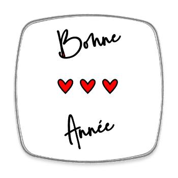 HAPPY NEW YEAR. NEW YEAR'S EVE. NEW YEAR - Square fridge magnet - white - Front