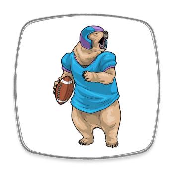 Sports de football américain des Bears - Magnet carré - blanc - Devant