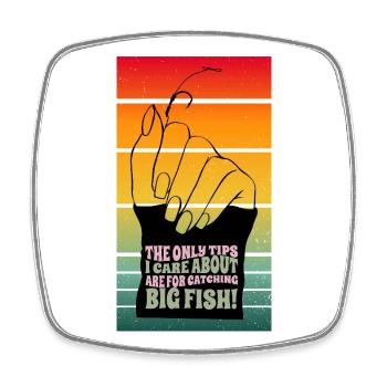 Pêcheuses de carpe : seuls les conseils pour les gros poissons comptent ! - Magnet carré - blanc - Devant