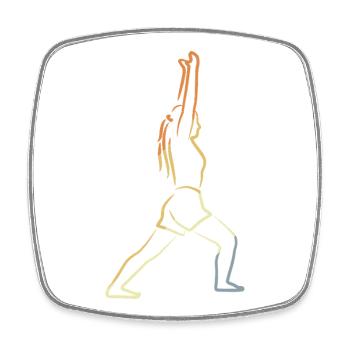 Yogini Vintage Look - Square fridge magnet - white - Front