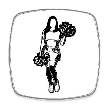 Cheerleader - Square fridge magnet - white - Front