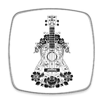 Ukulele - Viereckiger Kühlschrankmagnet - Weiß - Vorne